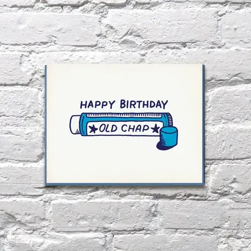 Bench Pressed - BP BPGCBI0017 - Old Chap Chapstick Birthday Card