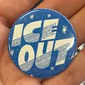 Bench Pressed - BP BP AC - Ice Out Pin 1.75" Button
