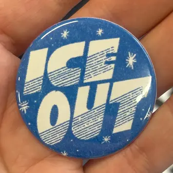 Bench Pressed - BP BP AC - Ice Out Pin 1.75" Button