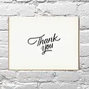 Bench Pressed - BP BPGCTY0003 - Black Script Thank You Card
