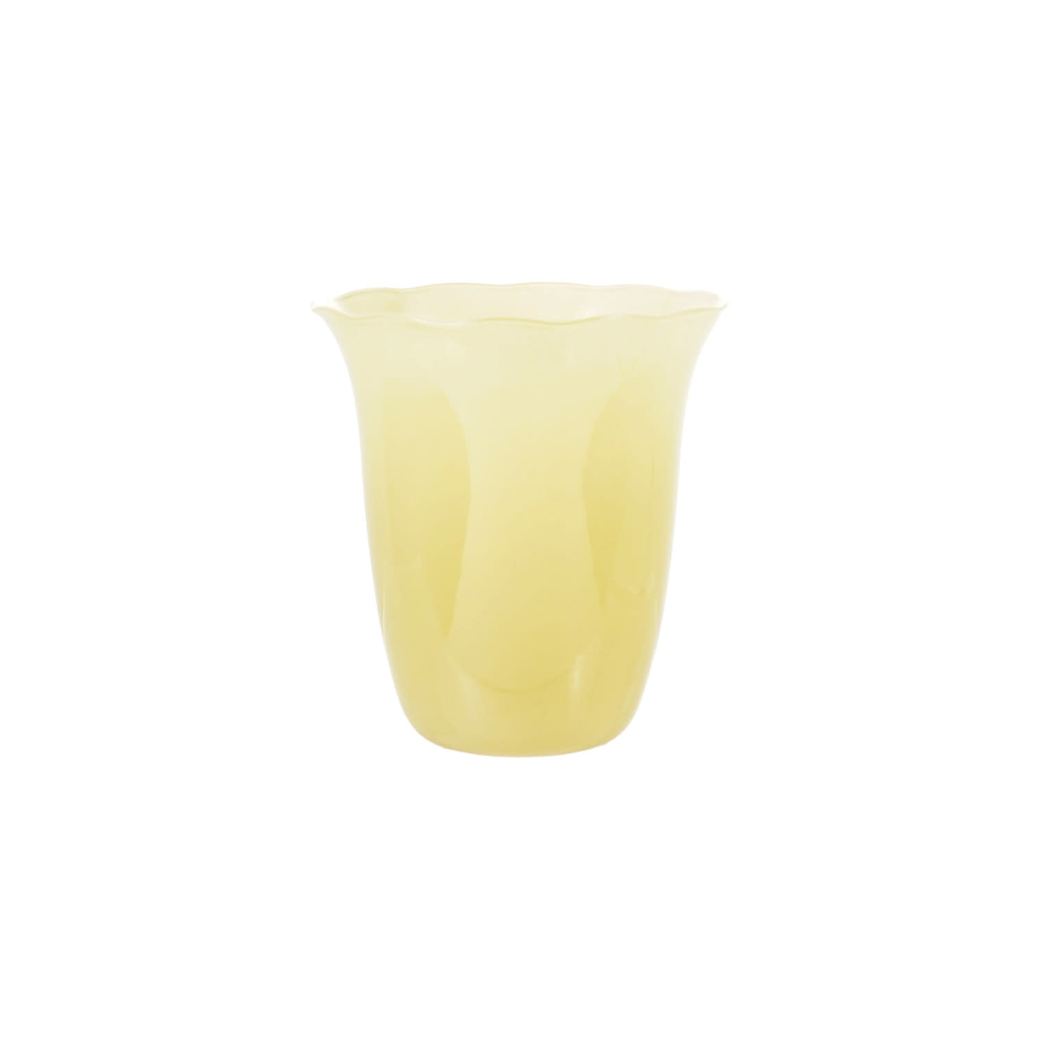 Creative Co-Op - CCO CCO HG - Yellow Flower Shaped Drinking Glass, 12 oz.