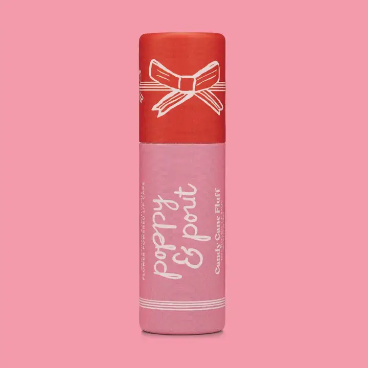 Poppy & Pout - PAP PAP APPR - Candy Cane Fluff Lip Balm, Holiday Collection