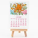 Smudge Ink - SI SI CADE - 2027 Makin' Music Animals Letterpress Desk Calendar