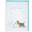 Smudge Ink - SI SIGCHO0032 - Snow Day Puppy Let it Snow Holiday Card