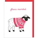 Smudge Ink - SI SIGCHO0029 - Fleece Navidad Wooly Sheep in Sweater Holiday Card