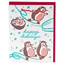 Smudge Ink - SI SIGCHO0037 -  Skating Hedgehogs Holiday Card