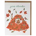 Smudge Ink - SI SIGCSE0005 - Give Thanks Dog in Leaves Card