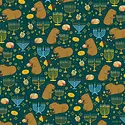 Smudge Ink - SI SI WPROHO - Capybara Hanukkah Wrap Roll (3 Sheets)