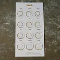 Margins Imprint - MAR MAR CAWA - 2027 Gold on White Moon Phase Calendar (Small, Unframed)