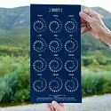 Margins Imprint - MAR MAR CAWA - 2027 Silver on Night Sky Moon Phase Calendar (Small, Unframed)
