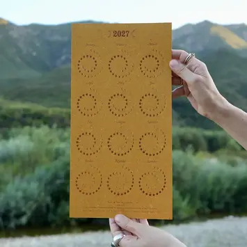 Margins Imprint - MAR 2027 Turmeric Moon Phase Calendar