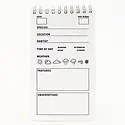 Smudge Ink - SI SI NB - A Pocket Log for Birders Guided Reporter Notebook