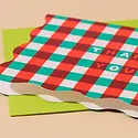 and Here We Are - AHW AHW NSTY - Winter Plaid Scalloped Edge Boxed Thank You Note Set