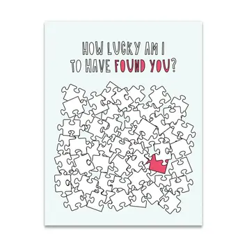 Near Modern Disaster - NMD NMDGCLO0026 - How Lucky Am I To Have Found You? Puzzle  Love Card