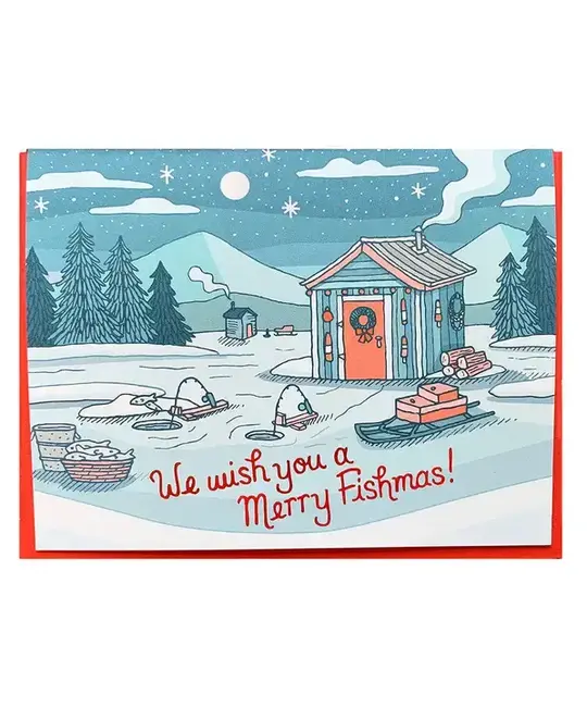 Noteworthy Paper and Press - NPP NPP NSHO - Merry Fishmas Bob House Ice Fishing Boxed Note Set
