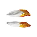 Creative Co-Op - CCO CCO HG - Corn Shaped Hand-Painted Glass Dish