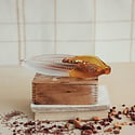 Creative Co-Op - CCO CCO HG - Corn Shaped Hand-Painted Glass Dish