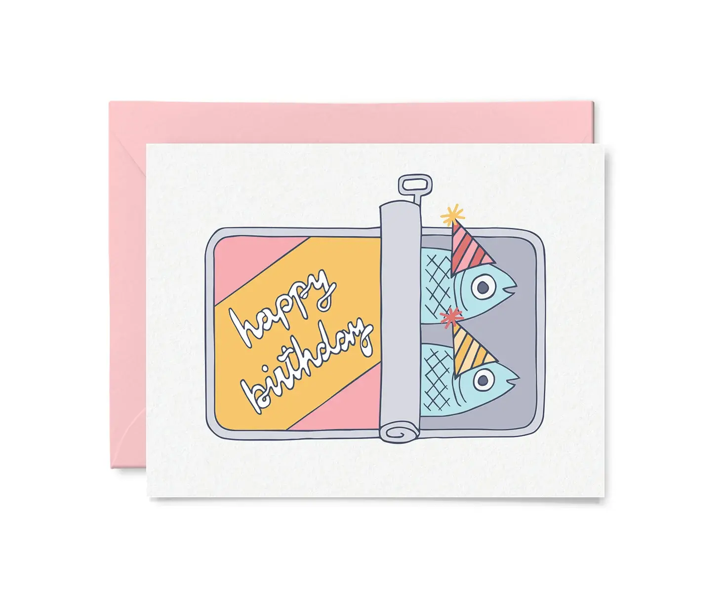 Tiny Hooray - TIH (formerly Little Goat, LG) TIHGCBI0042 - Tinned Fish Birthday Card