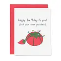 Tiny Hooray - TIH (formerly Little Goat, LG) TIHGCBI0043 - Pin Cushion Inner Grandma Birthday Card