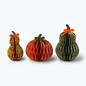 Rifle Paper Co - RP RP PSDE - Harvest Gourd Pumpkin Honeycomb Decor Set of 3