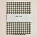 Our Heiday - OH OH HGKL - Grey Espresso Gingham Linen Tea Towel