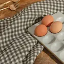 Our Heiday - OH OH HGKL - Grey Espresso Gingham Linen Tea Towel