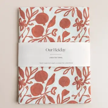 Our Heiday - OH OH HGKL - Pomegranate Linen Tea Towel
