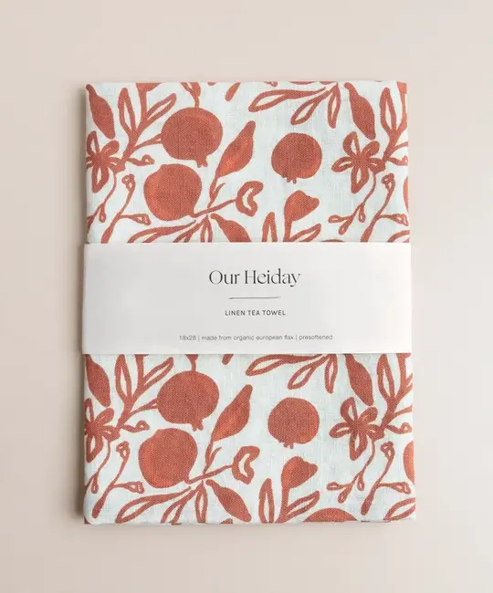 Our Heiday - OH OH HGKL - Pomegranate Linen Tea Towel
