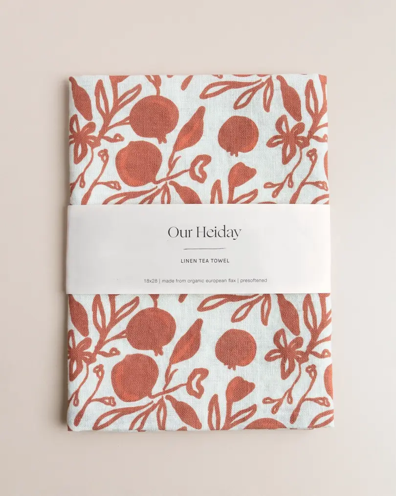 Our Heiday - OH OH HGKL - Pomegranate Linen Tea Towel