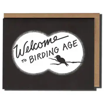 Power and Light Letterpress - PLL PLLGCBI0014 - Birding Age Birthday Card