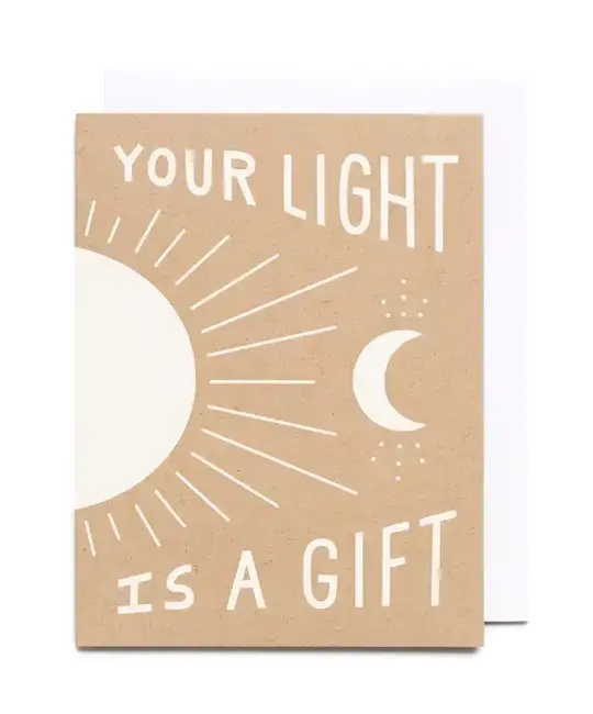 Worthwhile Paper - WOP WOPGCFR0006 - Your Light Sun and Moon Friendship Card