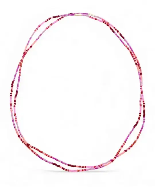 Bluma Project - BLP BLP JENE - Shimmer Single Beaded Choker Necklace, Pink