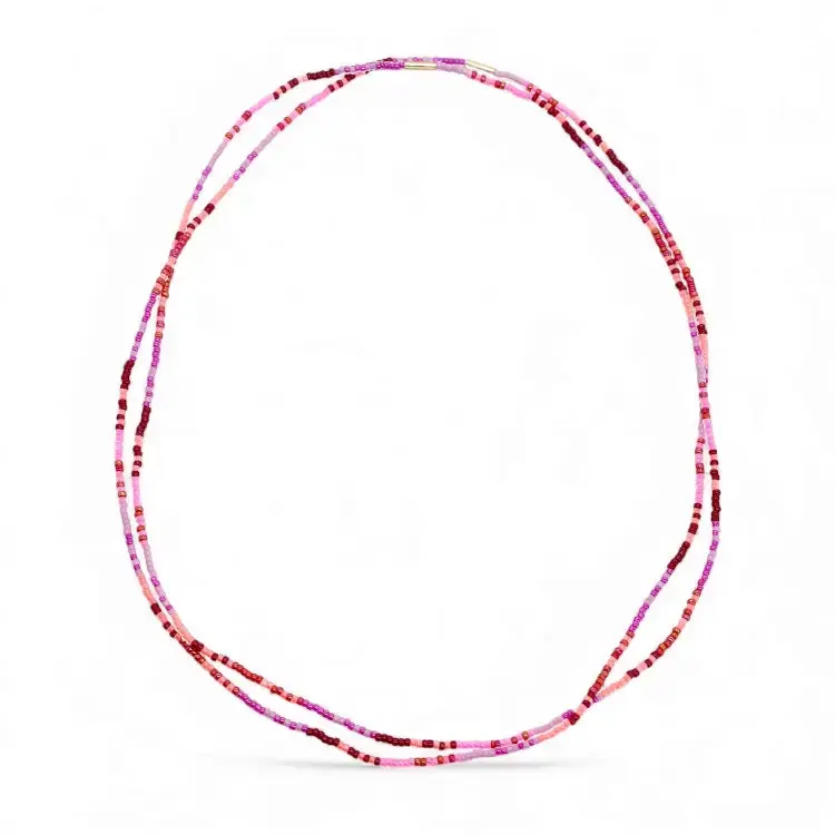 Bluma Project - BLP BLP JENE - Shimmer Single Beaded Choker Necklace, Pink