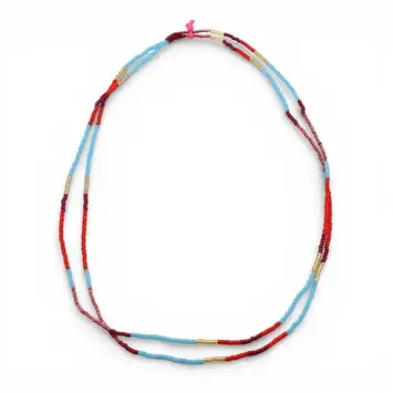 Bluma Project - BLP BLP JENE - Rumi Single Beaded Choker Necklace, Red
