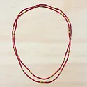 Bluma Project - BLP BLP JENE - Naomi Single Beaded Choker Necklace, Maroon