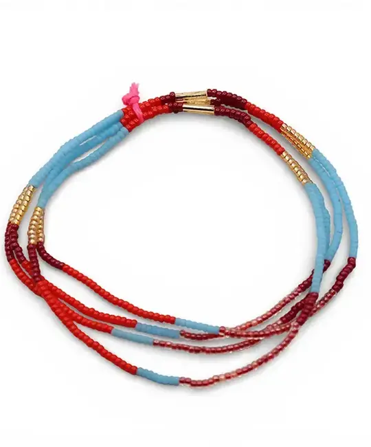 Bluma Project - BLP BLP JEBR - Rumi Single Beaded Bracelet, Red