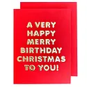 The Social Type - TST TSTGCBI0080 - Very Happy Merry Christmas Birthday Card