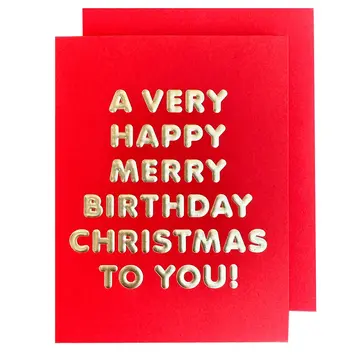 The Social Type - TST TSTGCBI0080 - Very Happy Merry Christmas Birthday Card