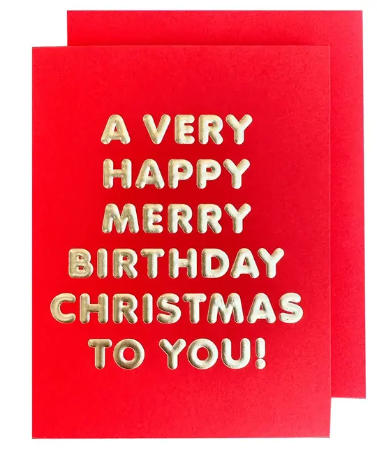 The Social Type - TST TSTGCBI0080 - Very Happy Merry Christmas Birthday Card