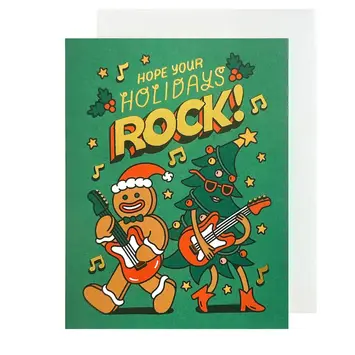 The Social Type - TST TSTGCHO0010 - Holiday Rock Guitar Gingerbread and Tree Card