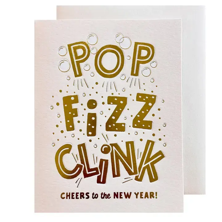 The Social Type - TST TST NSHO - Pop, Fizz, Clink  Boxed New Years Holiday Note Set