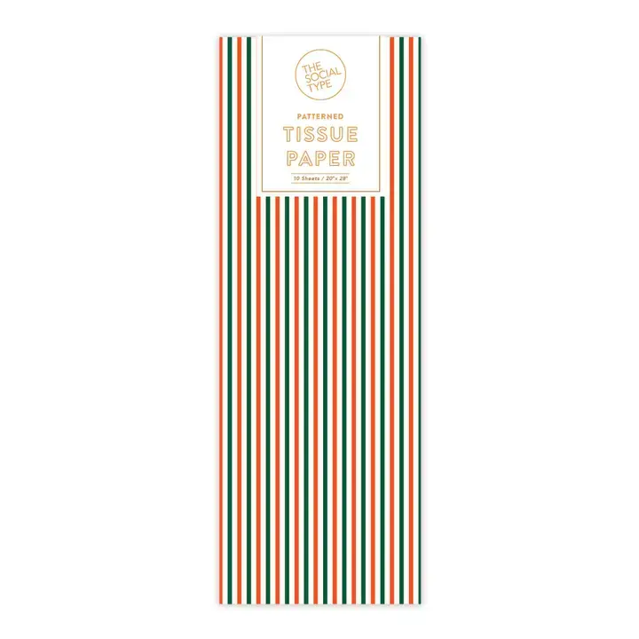 The Social Type - TST TST TP - Holiday Pinstripe Tissue Paper