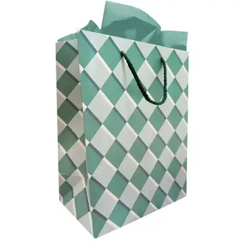 The Social Type - TST TST GBME - Evergreen Graphic Checker Medium Gift Bag