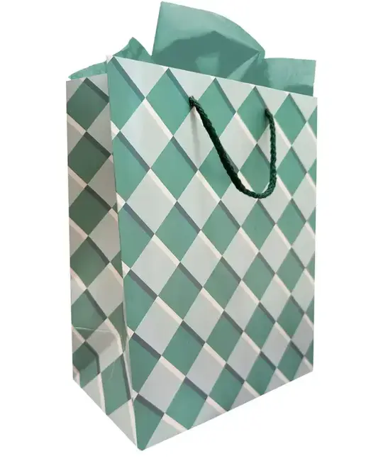 The Social Type - TST TST GBME - Evergreen Graphic Checker Medium Gift Bag