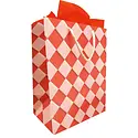 The Social Type - TST TST GBME - Tangy Red Graphic Checker Medium Gift Bag