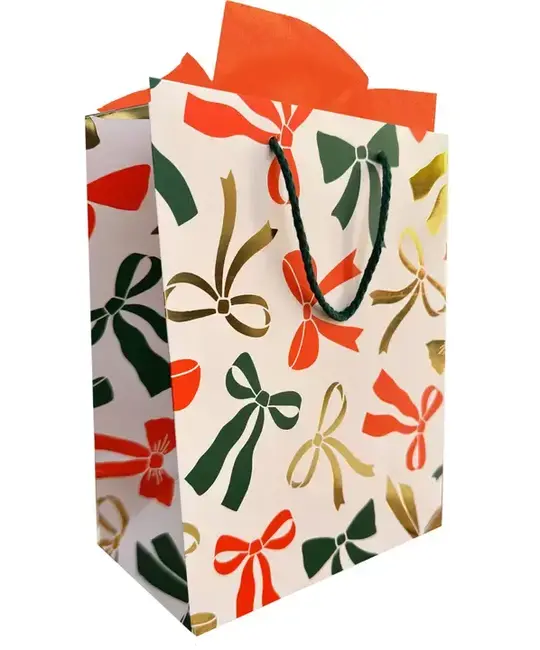 The Social Type - TST TST GBME - Holiday Ribbon Bows Medium Gift Bag