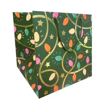 The Social Type - TST TST GBXL - Holiday Bulbs Large Square Gift Bag