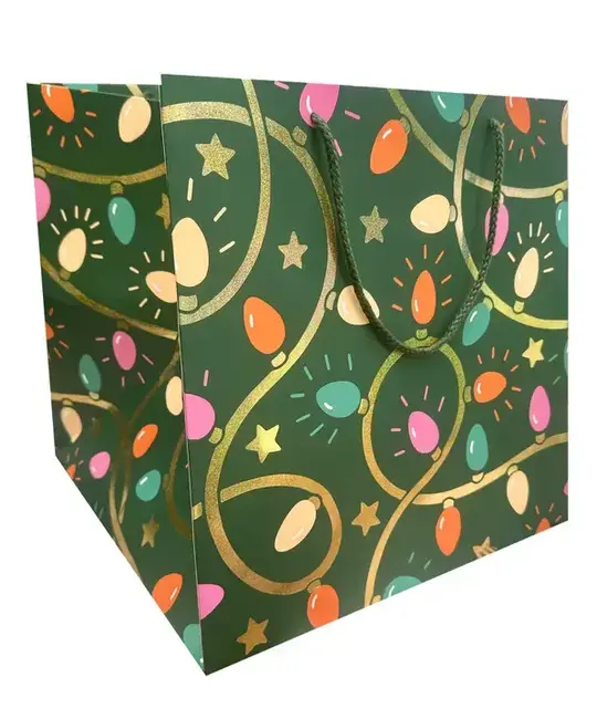 The Social Type - TST TST GBXL - Holiday Bulbs Large Square Gift Bag