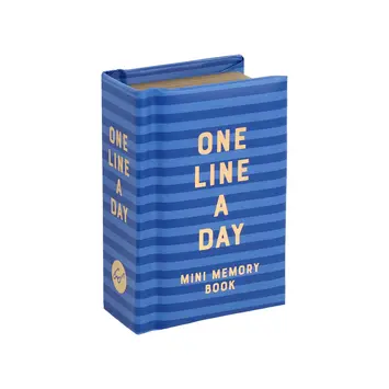 Chronicle Books - CB CB BO - Navy Stripes Mini One Line a Day One-Year Memory Book