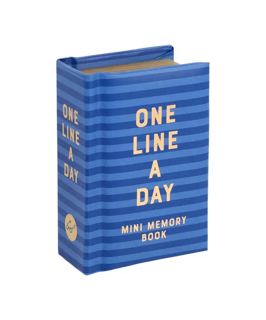 Chronicle Books - CB CB BO - Navy Stripes Mini One Line a Day One-Year Memory Book